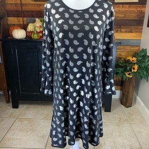 Michael Kors Metallic Silver Paisley Dress